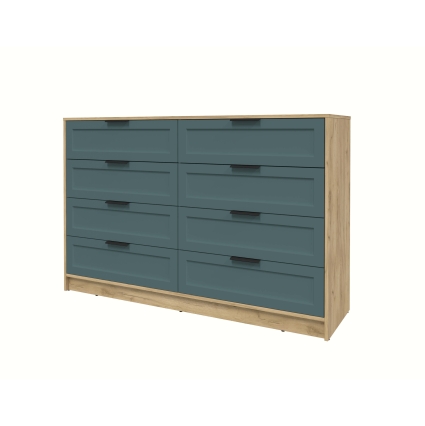 Kомод Тренд КТ-К157 (Дуб золотой ЛДСП/ Верде ЛМДФ) Ш1565 В1020 Г451